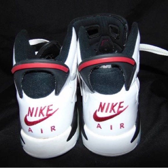 Size 6.5Y NIKE JORDAN 6 CARMINE AIR JORDAN YOUTH SNEAKERS (PRE-OWNED) - Picture 4 of 4